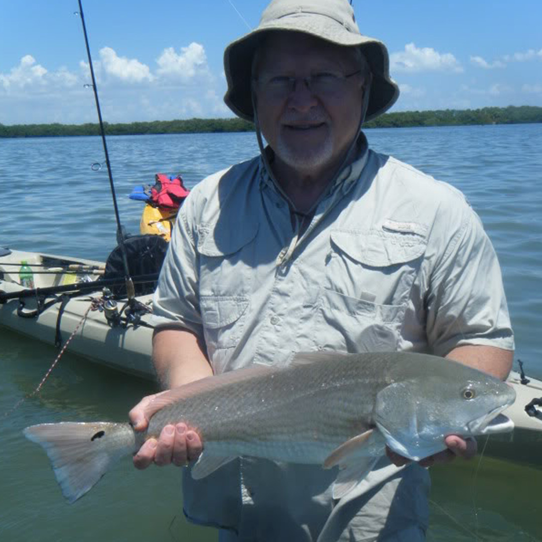 John had a great charter bringing in a bunch of redfish from the kayak.