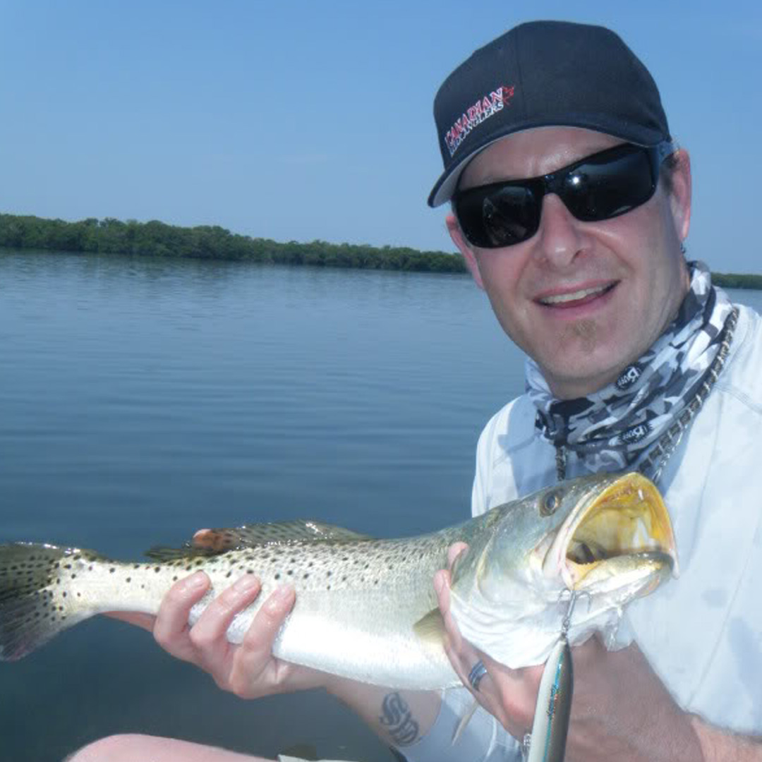 Ted had a great day learning the fishery and area while catching trout with topwater.