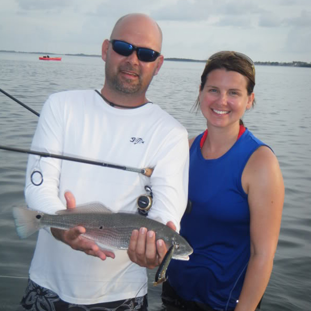 Brandon and Stacy had a great charter working the topwater inshore.