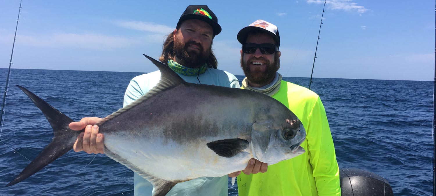 JStock Designs and Captain Jason Stock with a Permit offshore.